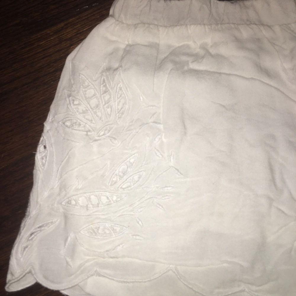 White flowy shorts